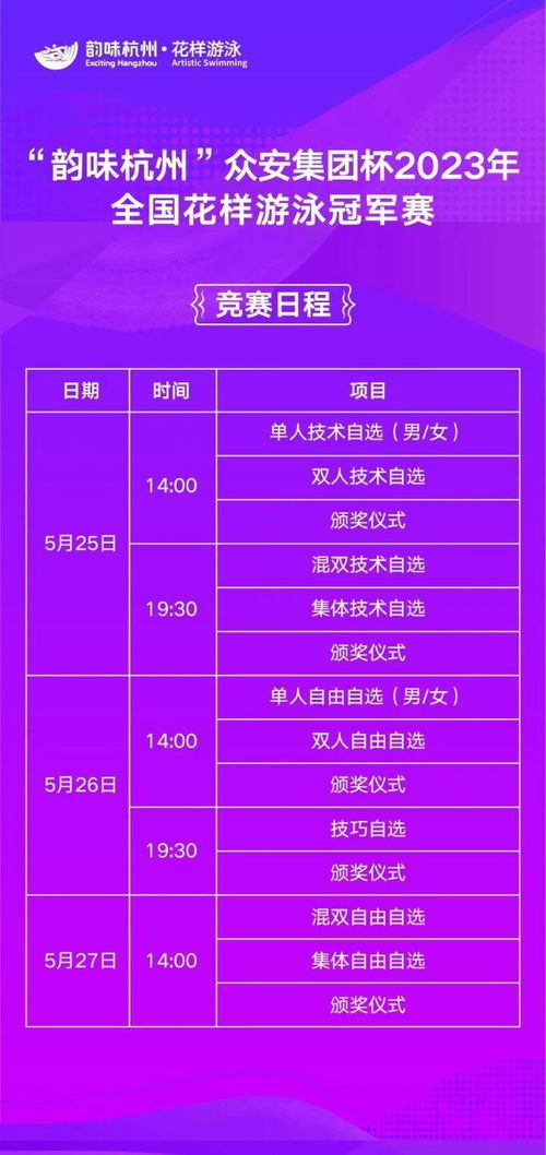 杭州首秀，巔峰對決！國內頂尖花樣游泳賽事本周四盛大啟幕
